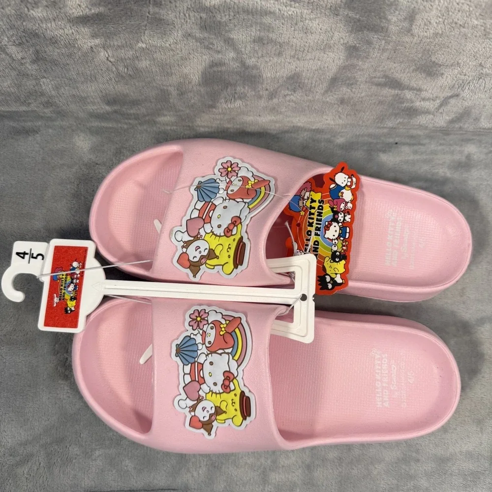 Hello‎ Kitty Girls Lite Pink Slip-on Snadals Size 4/5